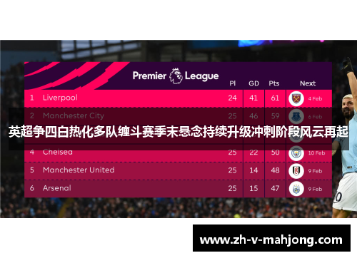 英超争四白热化多队缠斗赛季末悬念持续升级冲刺阶段风云再起